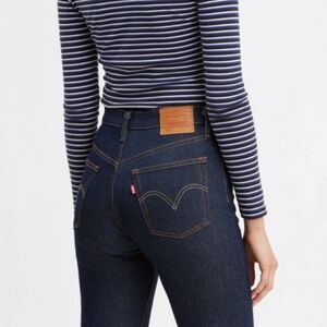 Levi's 501 Women's Skinny Straight Leg High Rise Dark Wash Jeans